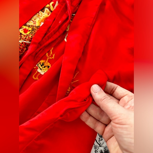 Vintage silk kimono - robe size XL - Picture 12 of 16